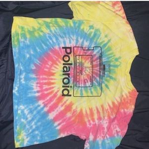 Polaroid tie dye crop top
